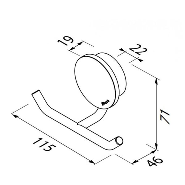 Άγκιστρο διπλό Opal Black Brushed 4,6 cm