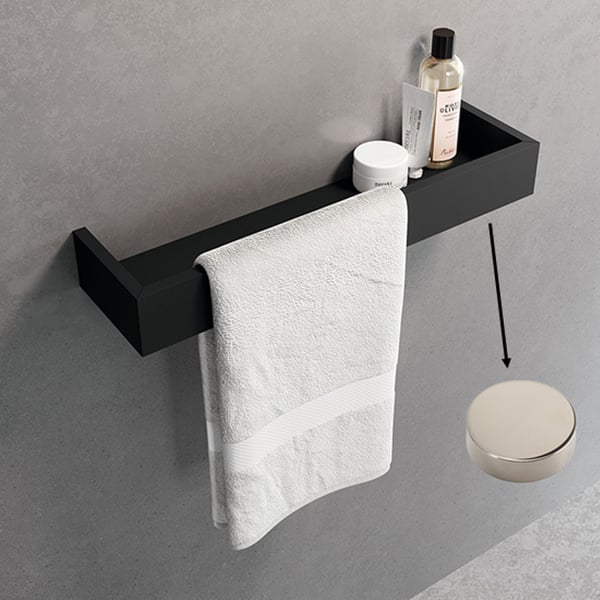 Πετσετοθήκη με ράφι Frame silver 30cm R90AKFMPS30-B