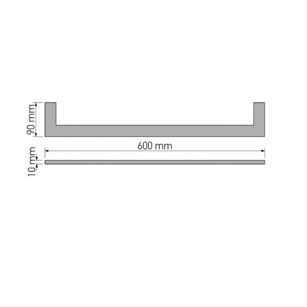  Πετσετοθήκη Minimal  60cm Black Matt 24204-M116