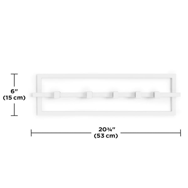 Κρεμάστρα με 5 άγκιστρα Cubiko White 1016881-660