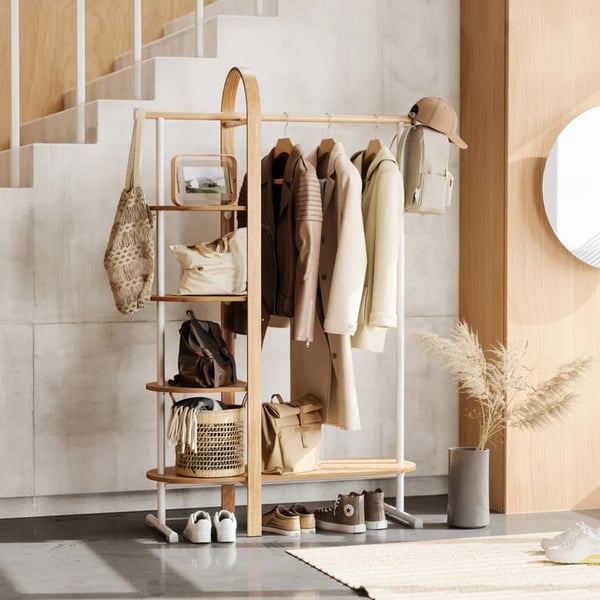 Κρεμάστρα Δαπέδου Bellwood 1019131-668 Natural-White Umbra