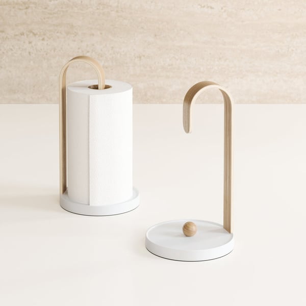 Βάση για χαρτί κουζίνας Bellwood White-Natural 1022358-668