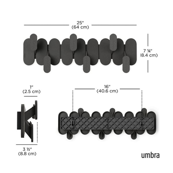 Κρεμάστρα με 6 άγκιστρα Tempo Black Umbra 1022941-040