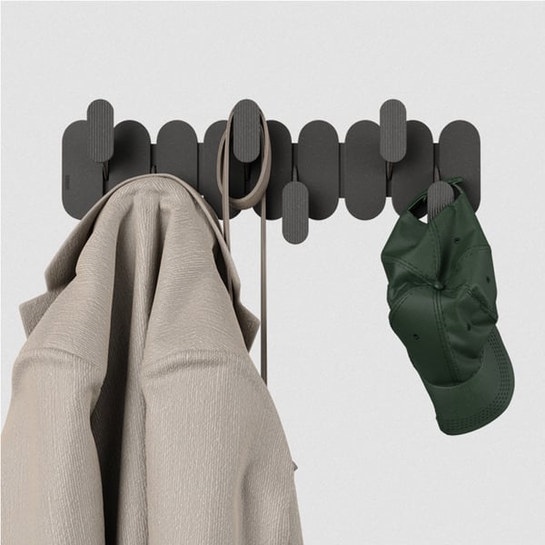 Κρεμάστρα με 6 άγκιστρα Tempo Black Umbra 1022941-040