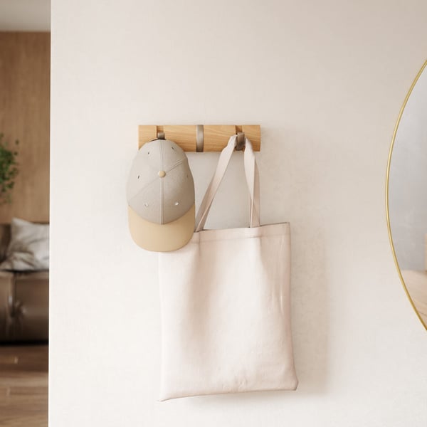 Κρεμάστρα με 3 άγκιστρα Flip Natural 318853-390