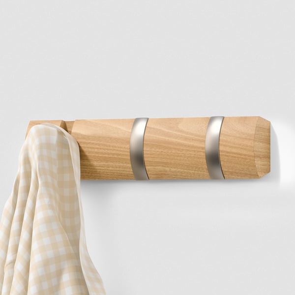 Κρεμάστρα με 3 άγκιστρα Flip Natural 318853-390