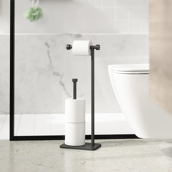 Χαρτοθήκη επιδαπέδια Cappa toilet paper Black Umbra