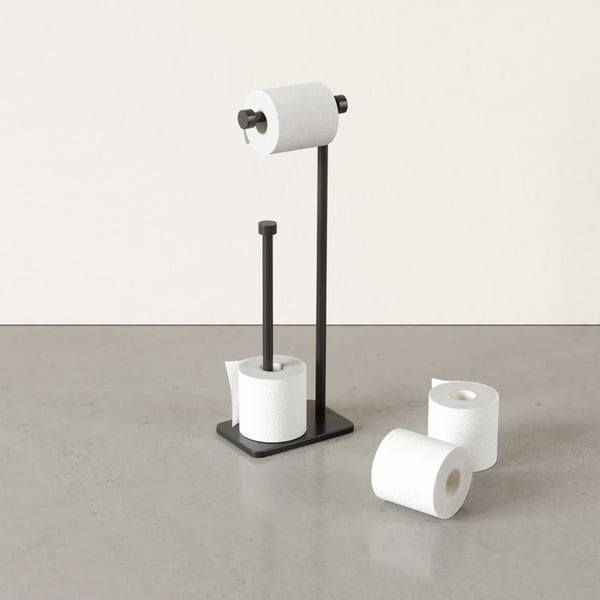 Χαρτοθήκη επιδαπέδια Cappa toilet paper Black Umbra
