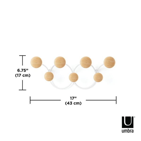 Κρεμάστρα με 7 άγκιστρα Dotsy White Natural Umbra 