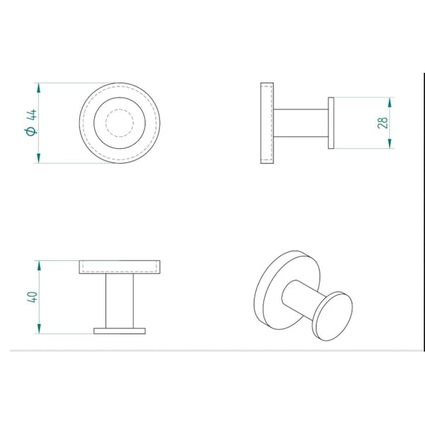 Άγκιστρο Omicron Gun Metal PVD Brushed