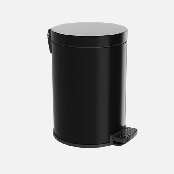 Χαρτοδοχείο 6lt Soft Close Black Matt 5910005