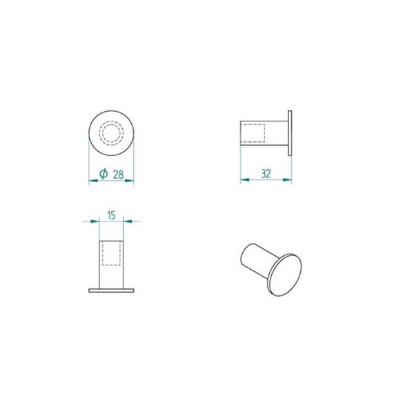 Άγκιστρο Omicron λευκό ματ