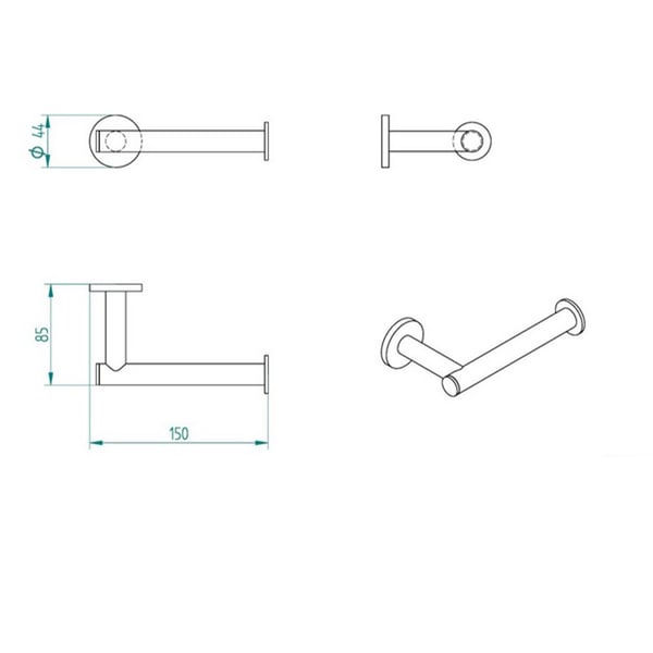 Χαρτοθήκη Omicron άσπρο ματ