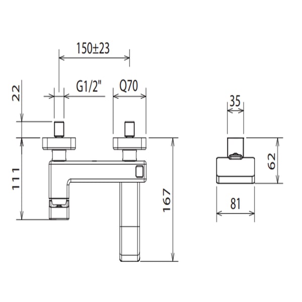 Μπαταρία Λουτρού Profili Plus