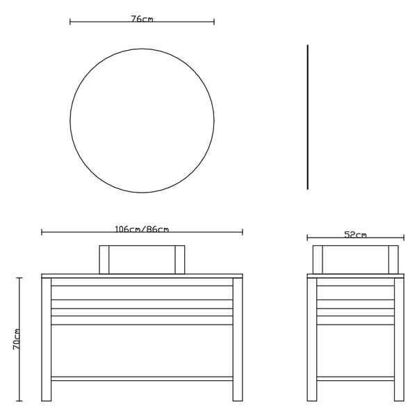 Έπιπλο μπάνιου Pure Wood 001
