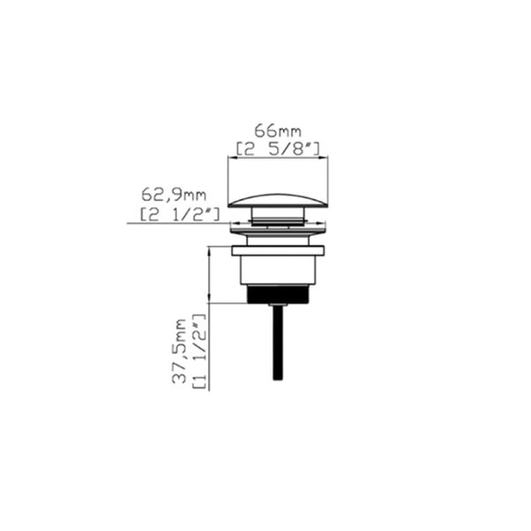 Βαλβίδα νιπτήρος Matt Satine G9800-BN