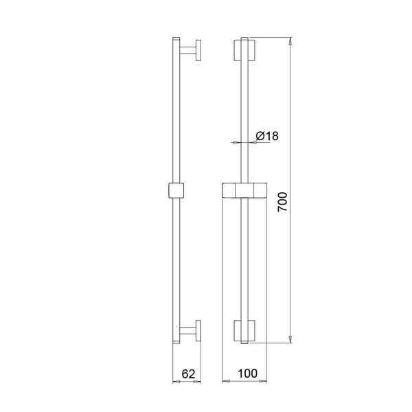 Βέργα ντους E087008-100 
