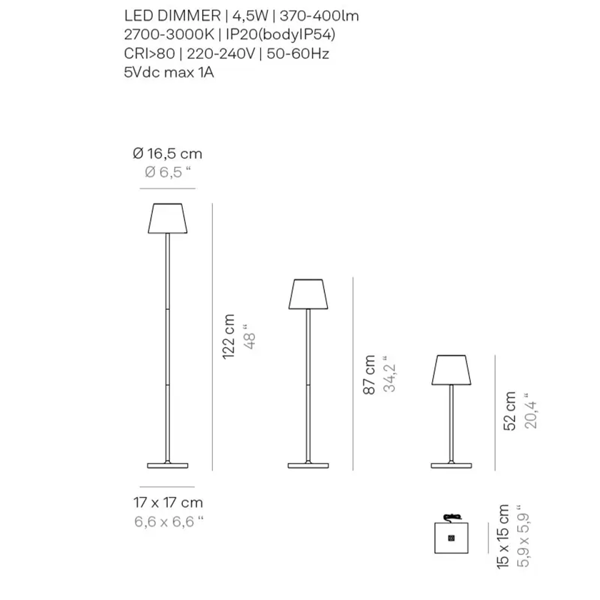 Επιδαπέδιο φωτιστικό Poldina Pro L Corten