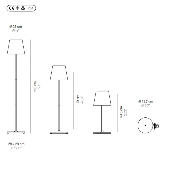 Επιδαπέδιο φωτιστικό Poldina Pro XXL White