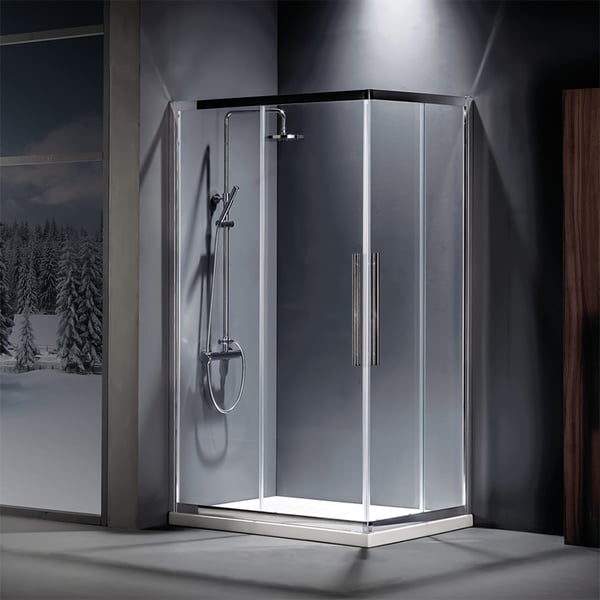 Καμπίνα Flow Corner Entry Chrome 90x90 cm