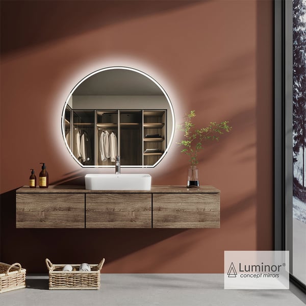 Καθρέπτης Moon με led Ø110 cm Luminor