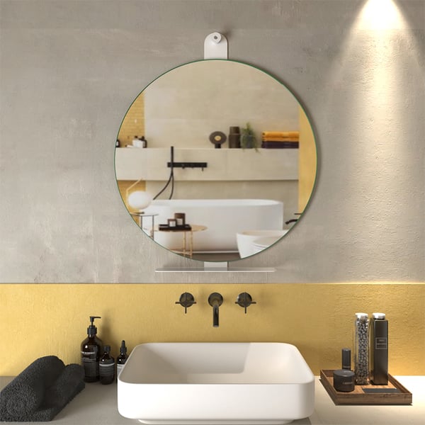 Καθρέπτης με εταζέρα White Matt Ø70 cm M065_D70