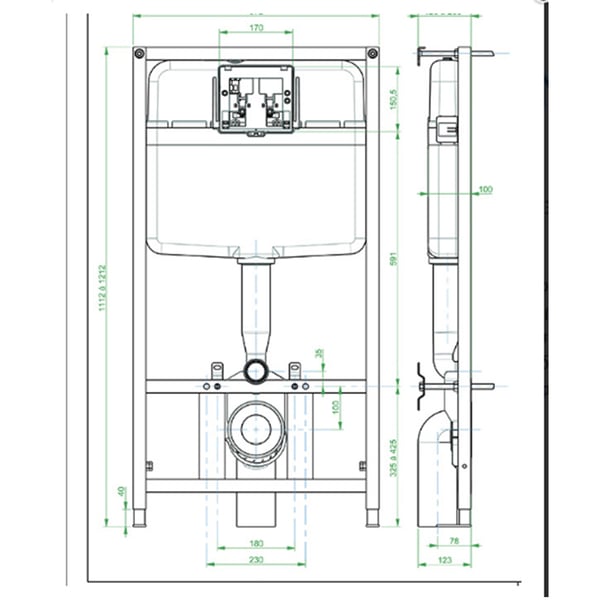 Εντοιχιζόμενο καζανάκι Siamp Verso DM 11183 για γυψοσανίδα 
