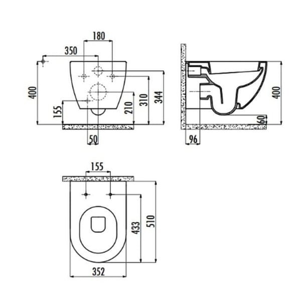 Λεκάνη ΚρεμαστήΛεκάνη Κρεμαστή Free Basalt Matt