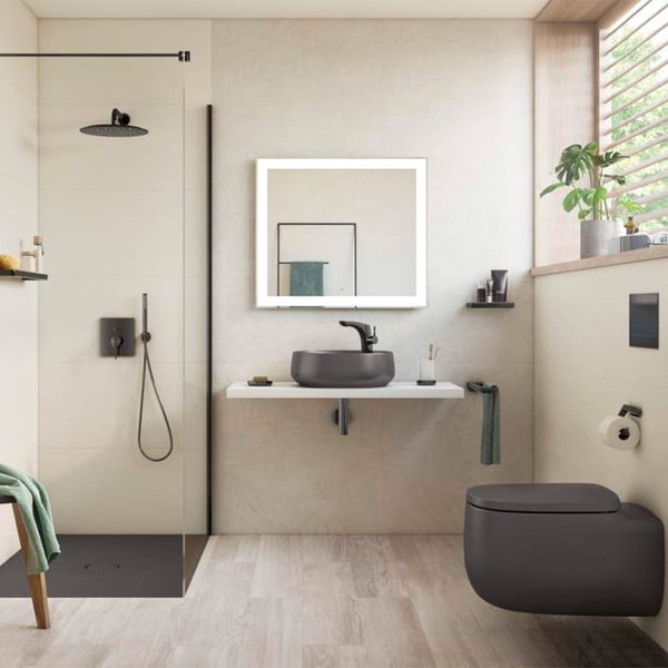 Λεκάνη Κρεμαστή Beyond Rimless Onyx Roca