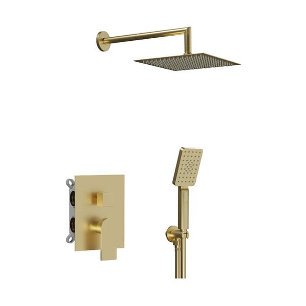 Σετ εντοιχισμού ντους Alpha Brushed Gold EC208