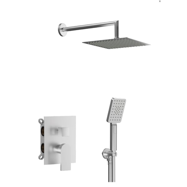 Σετ εντοιχισμού ντους Alpha Nickel EC208