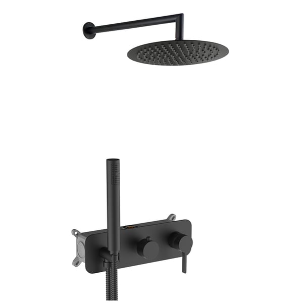 Σετ εντοιχισμού ντους Urban Flow Black Matt ER234