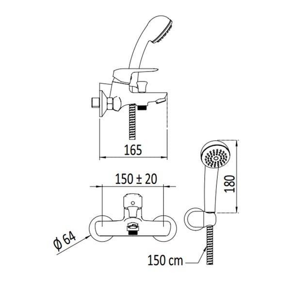 Μπαταρία Λουτρού Essenza