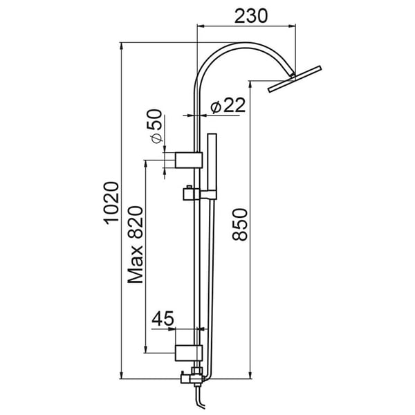 Στήλη ντους Punta Angoli Tondo