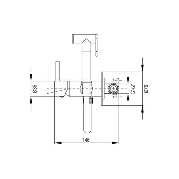 Ντουζάκι Μπιντέ TAUS Nickel