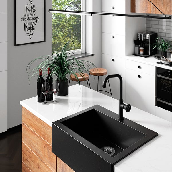 Μπαταρία νεροχύτη Muro Black Matt 765D