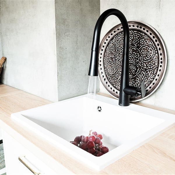 Μπαταρία νεροχύτη Nalda Black Matt BAY 769D