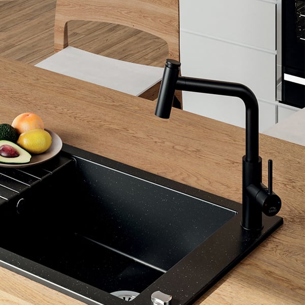 Μπαταρία νεροχύτη Toro Black Matt BAX 769D LAVEO