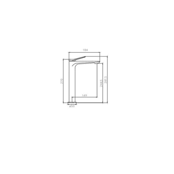 Μπαταρία Νιπτήρος Borras Avance 37611GR Gun Metal ψηλή