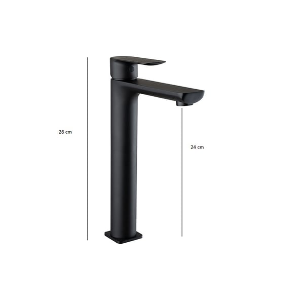Μπαταρία Νιπτήρος Luso ψηλή Black matt 5100030126