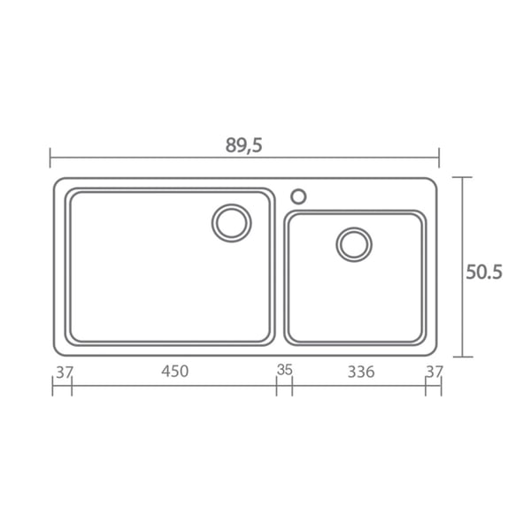 Νεροχύτης Classic 317 White Sanitec