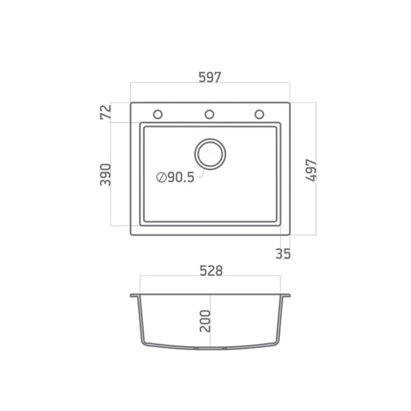 Νεροχύτης Ultra Granite 809 White Sanitec