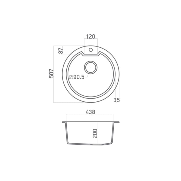 Νεροχύτης Ultra Granite 810 White Sanitec