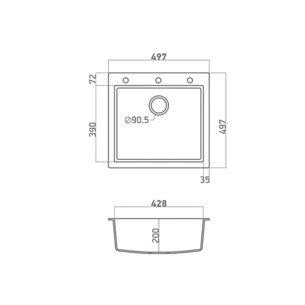 Νεροχύτης Ultra Granite 816 Ochra Sanitec
