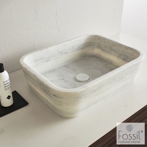 Νιπτήρας Μαρμάρινος Gaia Carrara Nuovo 60x38 cm