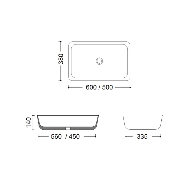 Νιπτήρας Μαρμάρινος Gaia Carrara Nuovo 60x38 cm