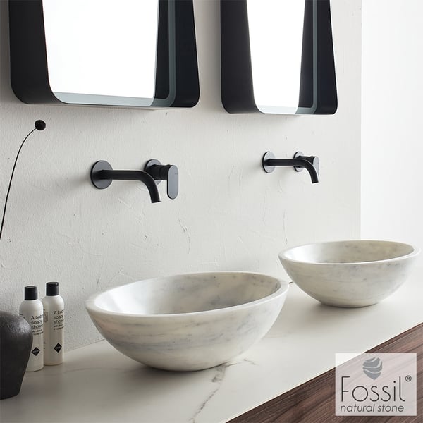 Νιπτήρας Μαρμάρινος Mica Carrara Nuovo 55x41 cm