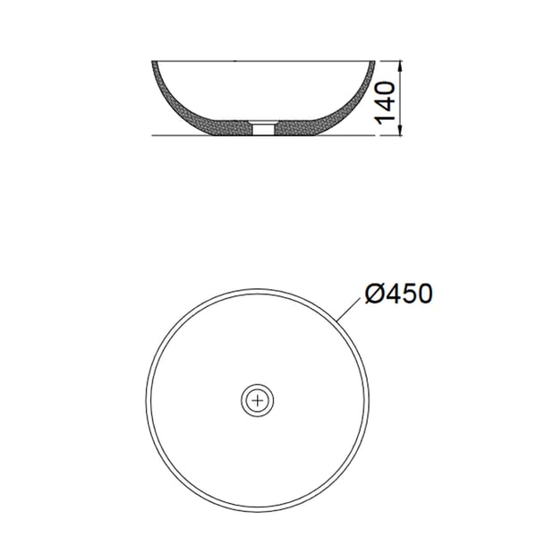 Νιπτήρας Μαρμάρινος Molo Carrara Nuovo Ø45cm