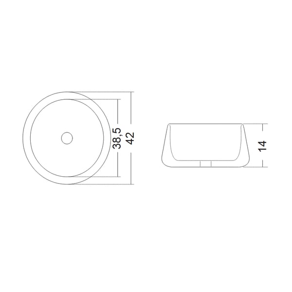 Νιπτήρας Μαρμάρινος Opus Emperador Dark Ø42cm