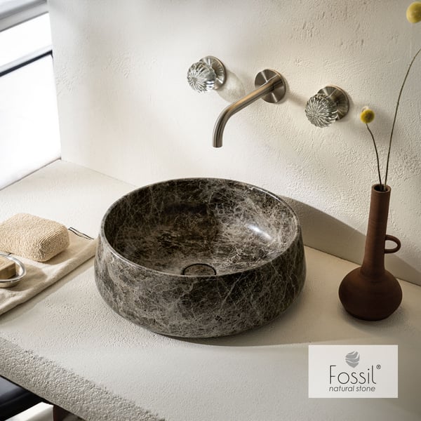 Νιπτήρας Μαρμάρινος Opus Emperador Dark Ø42cm